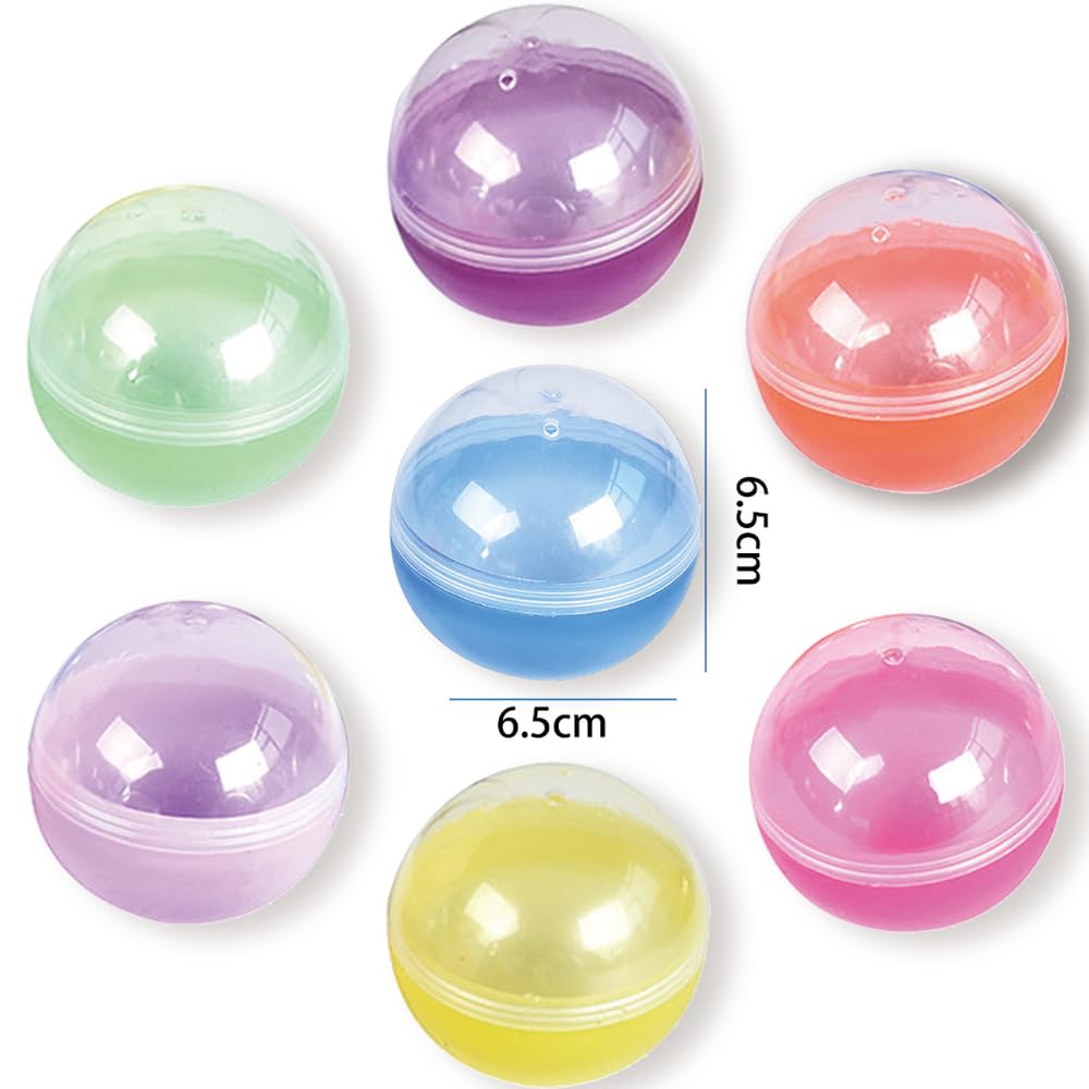 Amazon.co.jp: ガチャガチャ 約65mm 空カプセル カラフル カラー